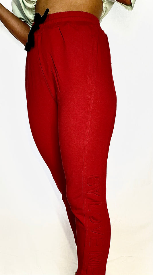 Tracksuit Pants from By Love Me (Red/Green) Leg Print